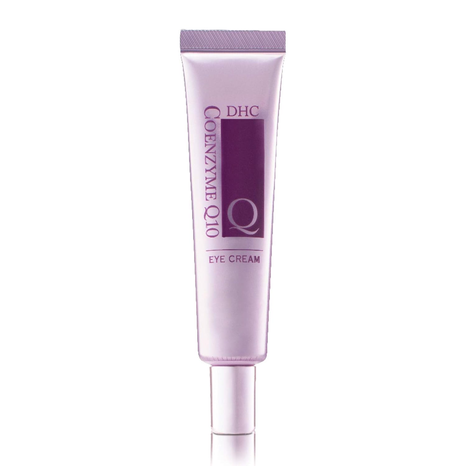 DHC CoQ10 Eye Cream jar showing the antioxidant treatment formula for fine lines and crow's feet around the eyes
