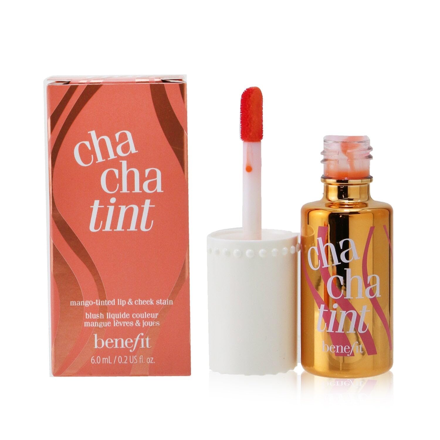 Benefit Cha Cha Tint Mango-Tinted Lip & Cheek Stain, 0.2 Ounce