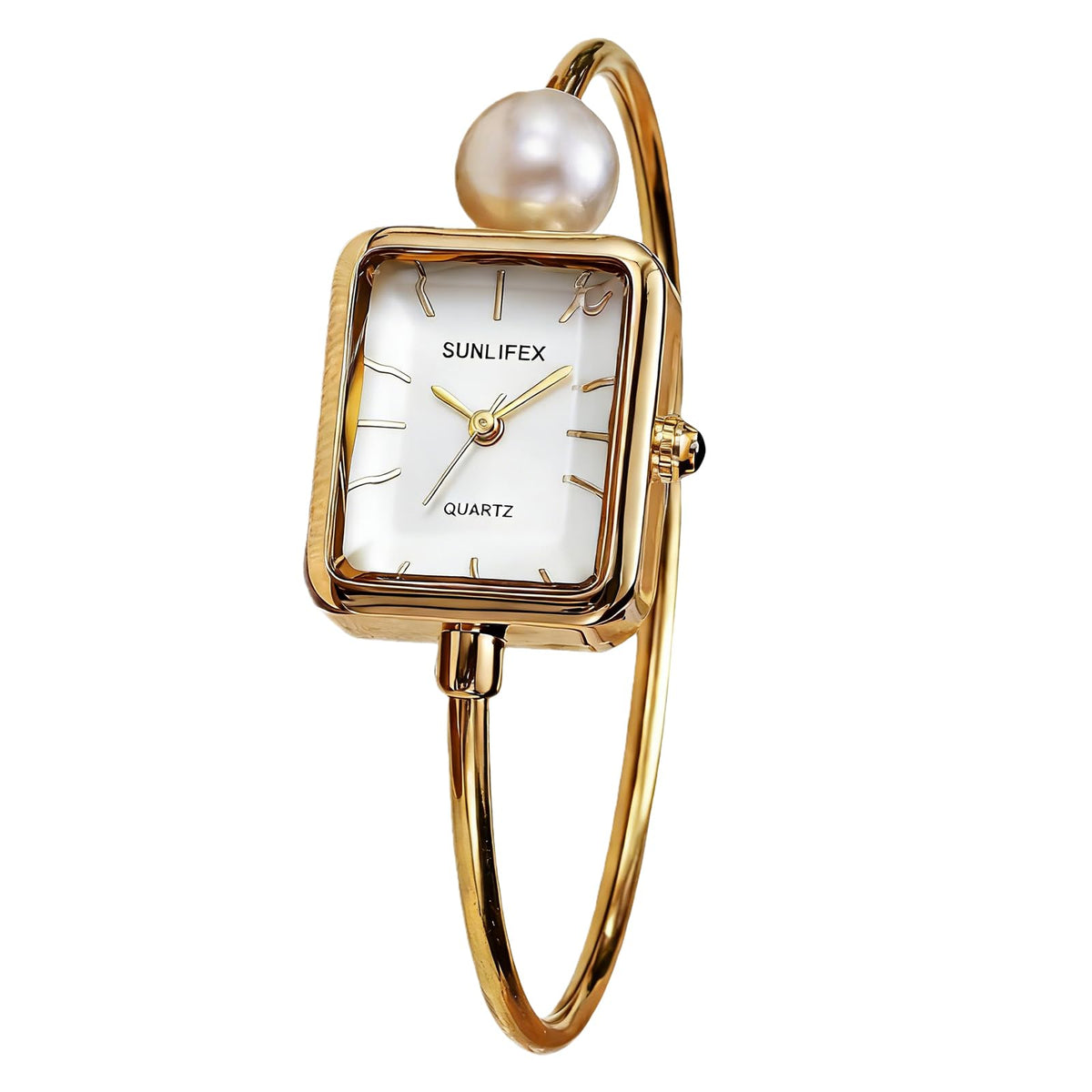 Gosasa Pearl Bangle Watch for Women Gold Bracelet Watch with - Gosasa Official Imagery - 1