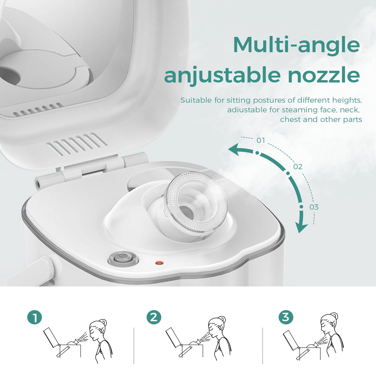 DAROMA Nano Ionic Facial Steamer with Adjustable Nozzle - DAROMA Official Imagery - 6