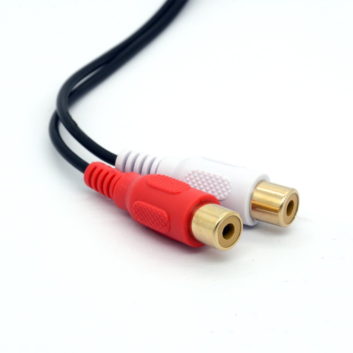 BSHTU 3.5mm Female to Dual RCA Phono Stereo Splitter Cable by BSHTU - Angle View 4