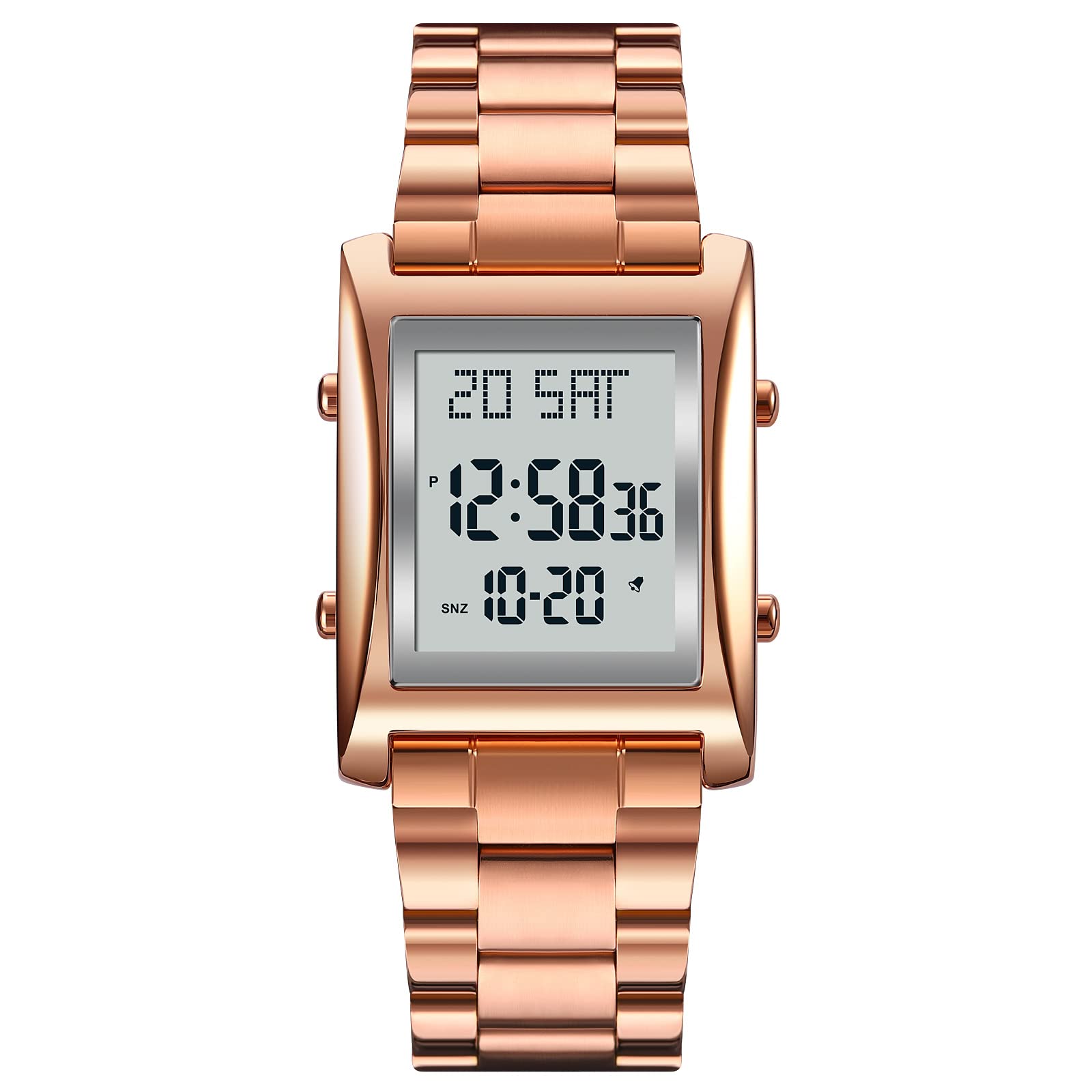 RNONDRY Mens Digital Watch Waterproof Stainless Steel Watches - Product Imagery