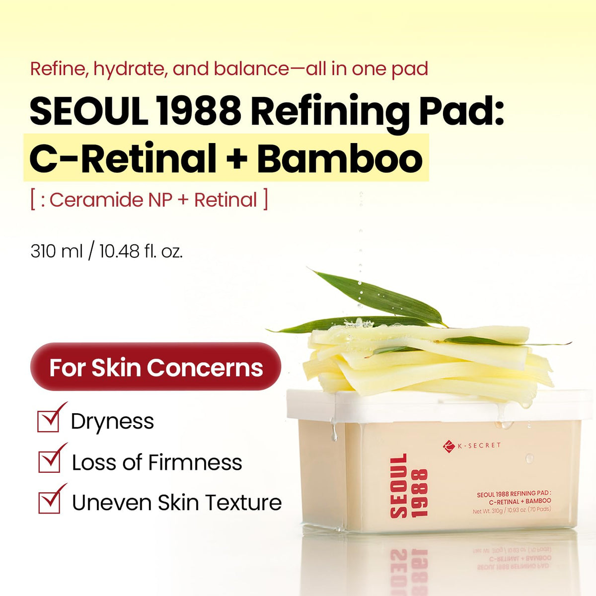 K SECRET SEOUL1988 Retinal Refining Pads for Sensitive Skin - K-SECRET Official Product Imagery - 3