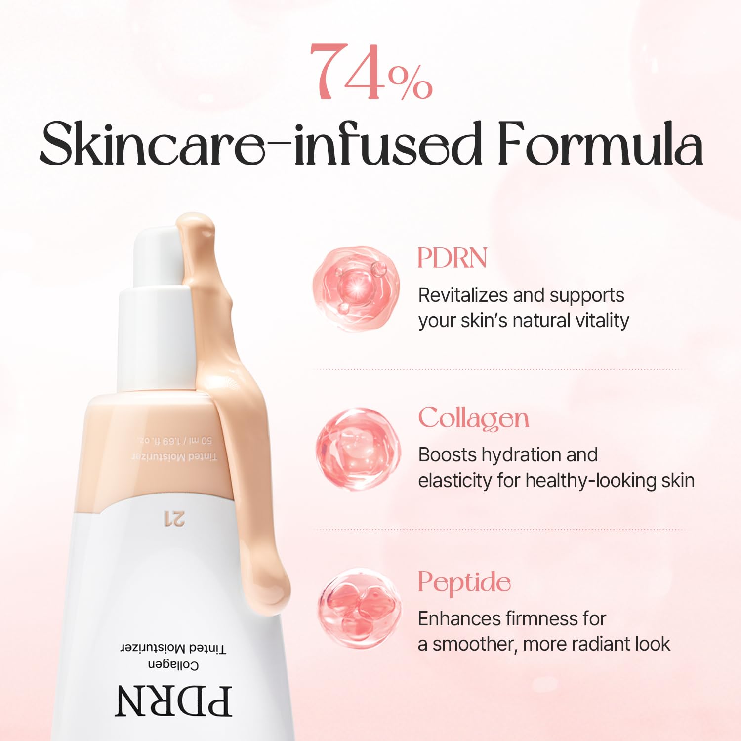 mixsoon PDRN Collagen Tinted Moisturizer - Skincare Infused Base with Rice PDRN & - mixsoon Official Product View 3