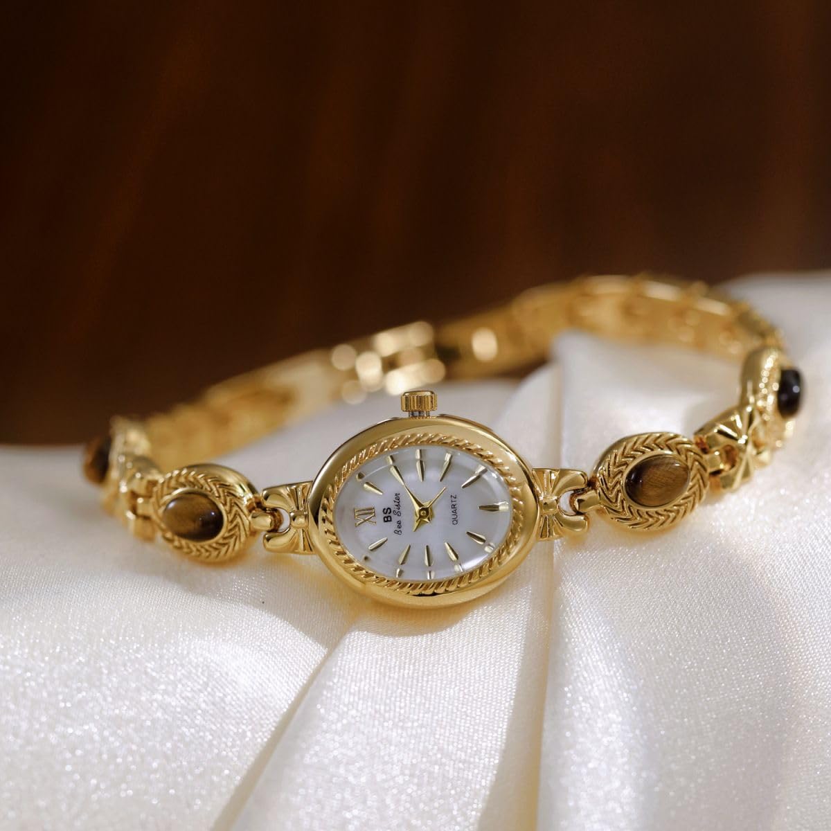 FANMIS Gold Watches for Women with Small Fase Oval Bracelet - FANMIS Official Imagery - 2