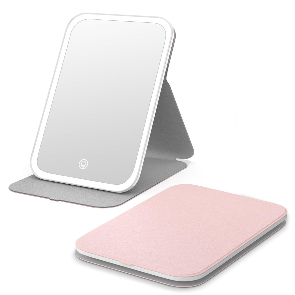 Kintion Travel Makeup Mirror Portable LED Lighted Folding - Kintion Official Imagery - 8