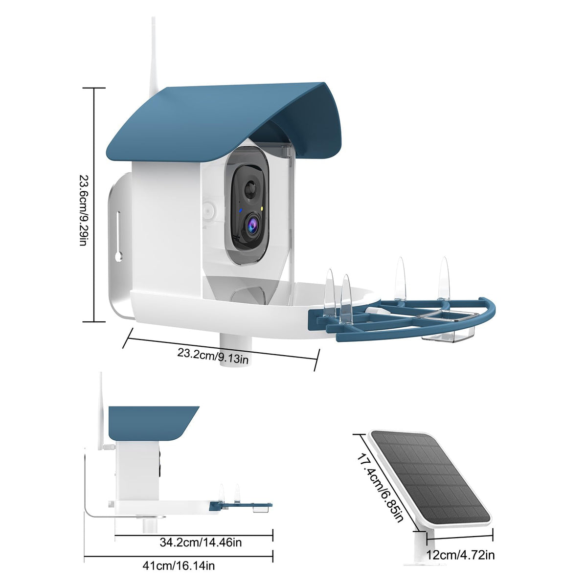 Bird Feeder with Camera Birds House Camera Solar Powered AI - Fazoxo Official Imagery - 3