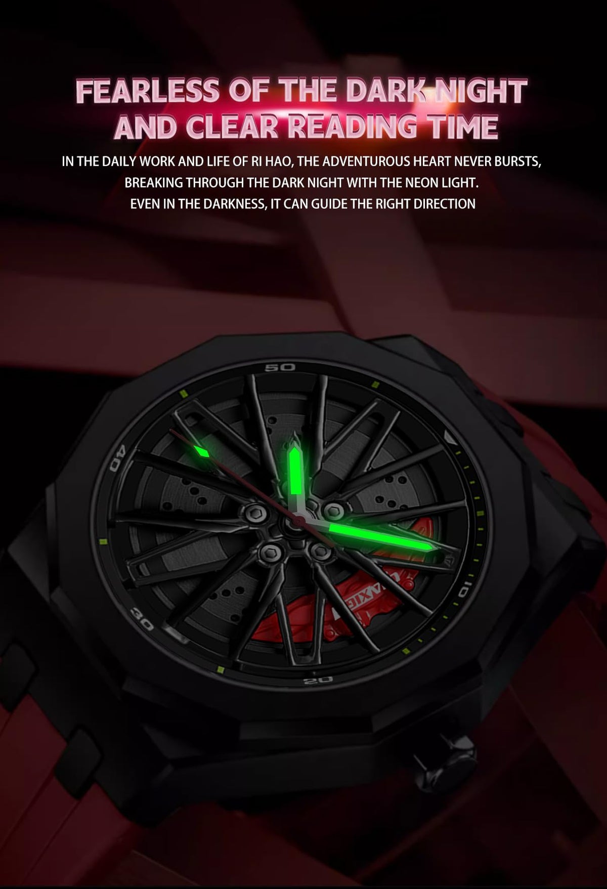 FANMIS Men s Wheel Rim Quartz Watch Rotating Hub Design 3D - FANMIS Official Imagery - 7