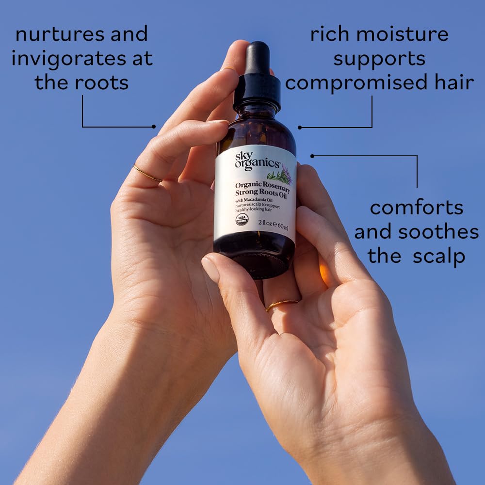 Sky Organics Organic Rosemary Strong Roots Oil, Hair & Scalp Serum 2 fl oz - Sky Organics Official Product View 6