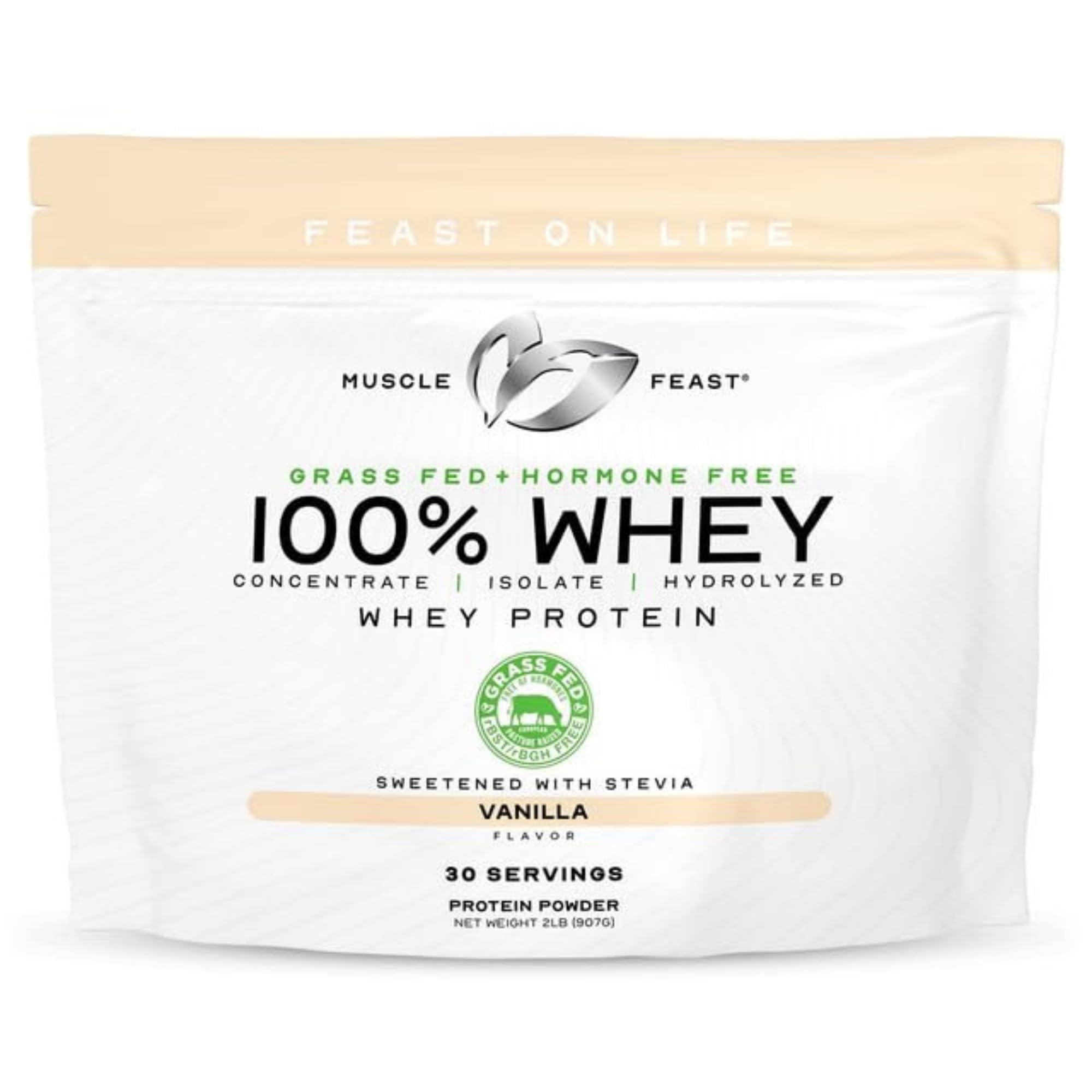 Muscle Feast 100% Grass Fed Whey Protein Powder Blend, Unflavored - Muscle Feast Official Product View 8
