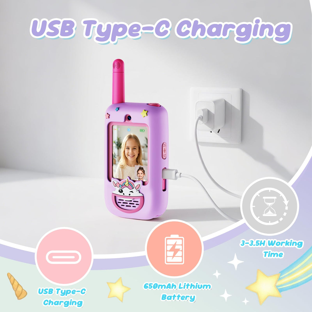 Video Walkie Talkies for Kids 2 Pack HD Camera Long Range - BOFIDAR Official Imagery - 8
