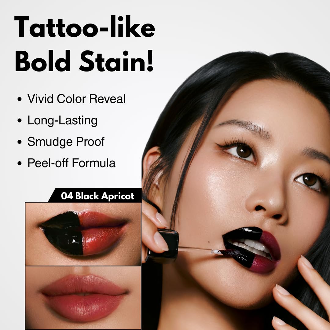 MILKTOUCH Black Peel Off Lip Tattoo - Long-Lasting Matte Lip, Waterpro - View 3