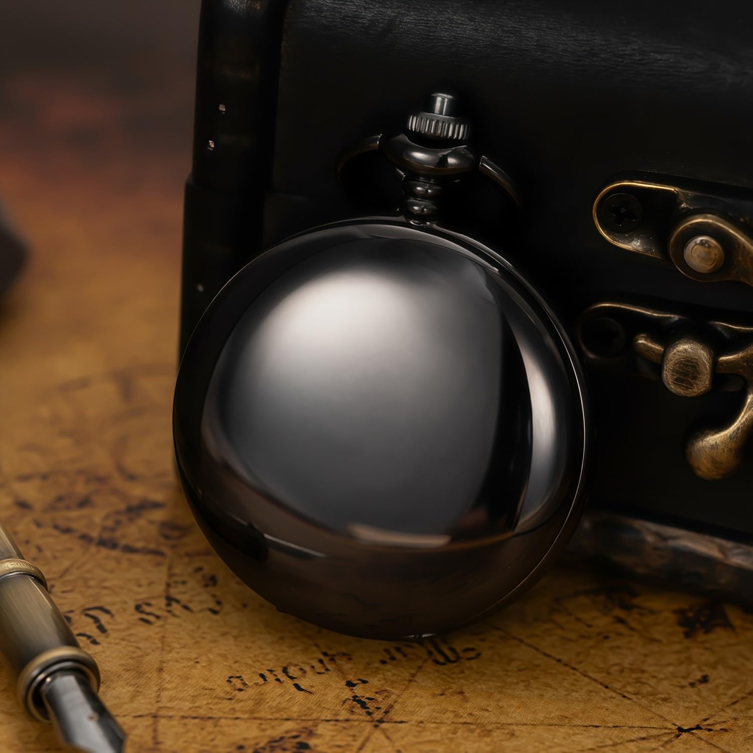 Kchss Mechanical Pocket Watch with Chain - Retro Smooth Classic Handwi - View 4
