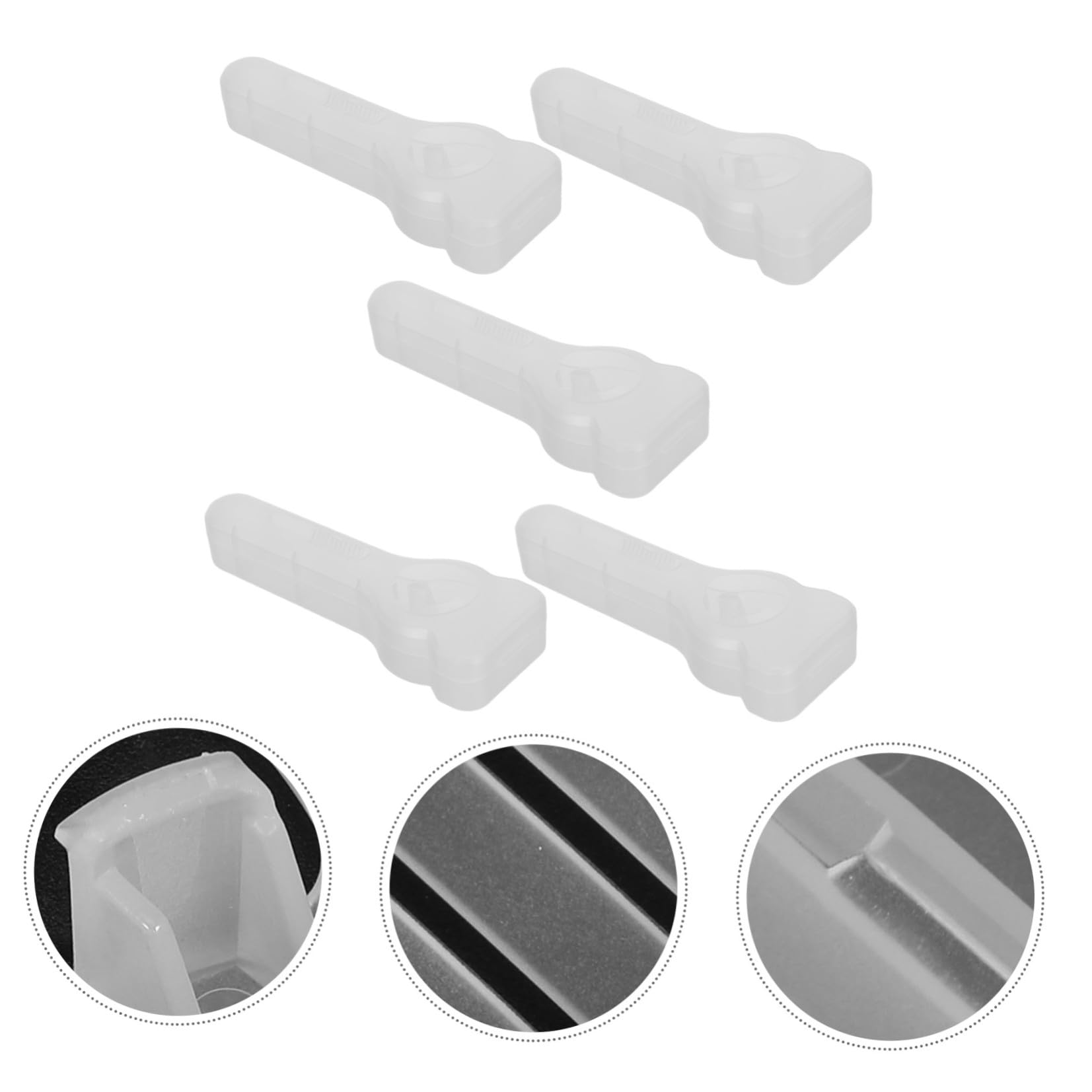 MERRYHAPY 5pcs Portable Razor Case, Hard Plastic Shaving Protector Box for Men, Travel Storage Organizer for Manual Razors and Trimmers