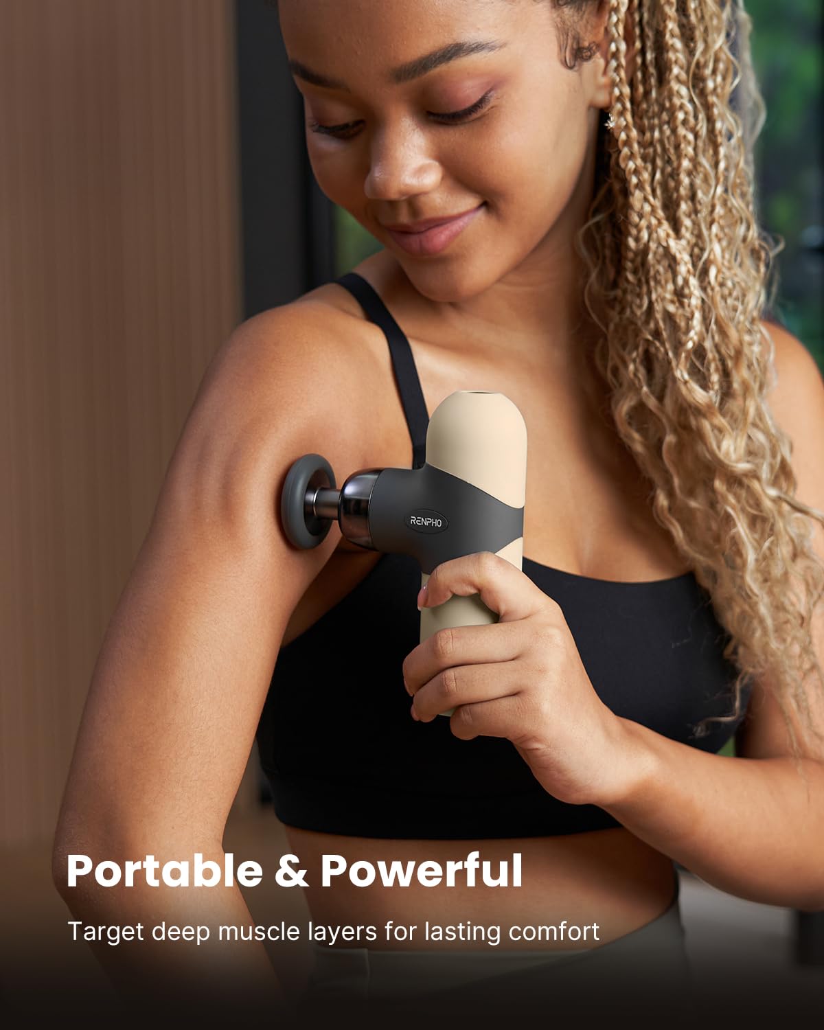 RENPHO Mini Thermal Massage Gun with Heat Color Silicone - RENPHO Official Imagery - 4