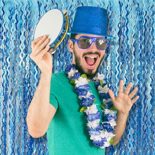 Tinsel Foil Fringe Curtains Wavy Backdrop for Parties Sparkle - Product Imagery