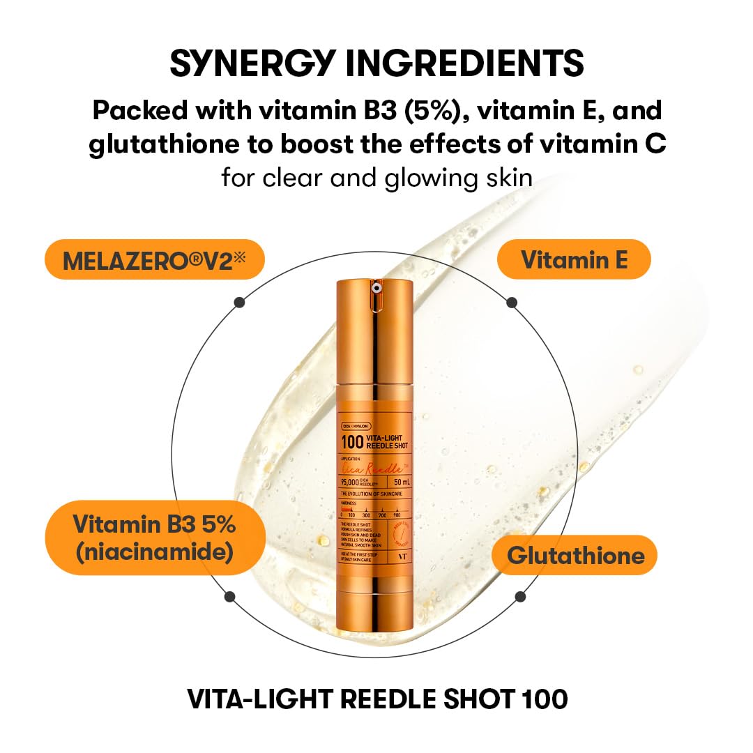 VT COSMETICS Vita Light Reedle Shot 100 Serum 1 69 fl oz - VT COSMETICS Official Product Imagery - 7