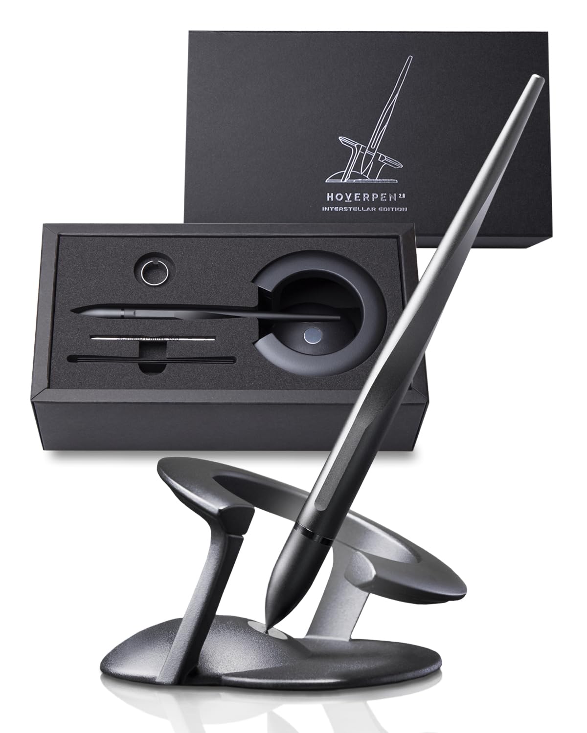 novium Hoverpen Interstellar - Space Black, Ballpoint Pen by novium - Angle View 1
