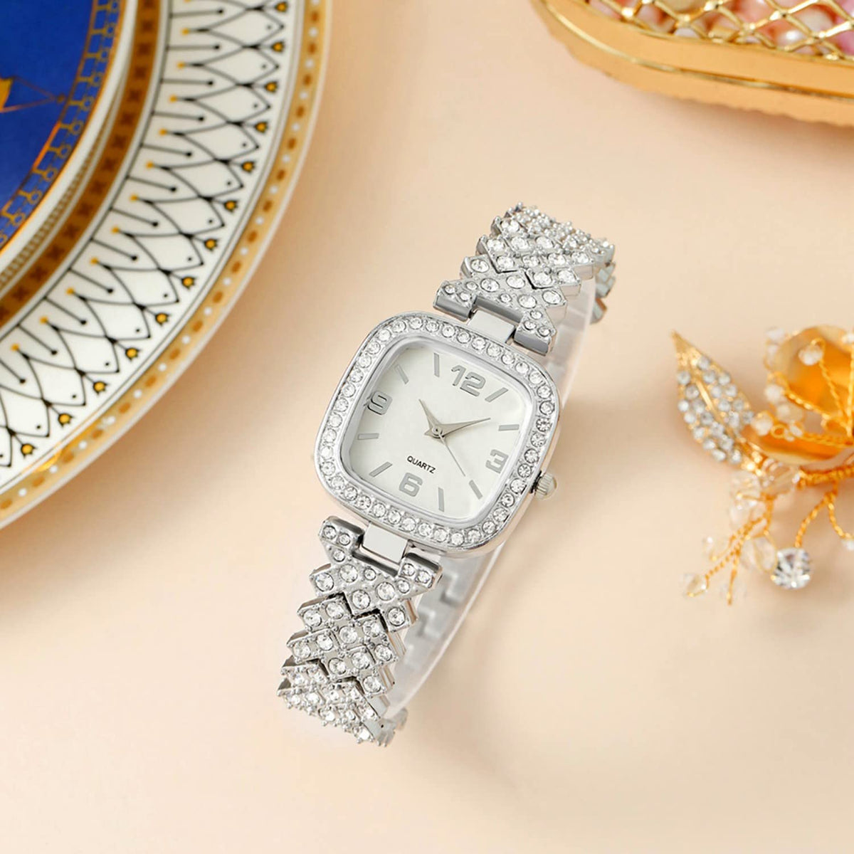 ADSBIAOYE Fashion Luxury Vintage Diamond Square Watch - ADSBIAOYE Official Imagery - 6