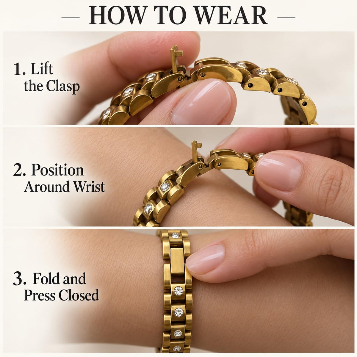 18K Gold Plated Stainless Steel Bracelet for Women Non - Madornio Official Imagery - 5