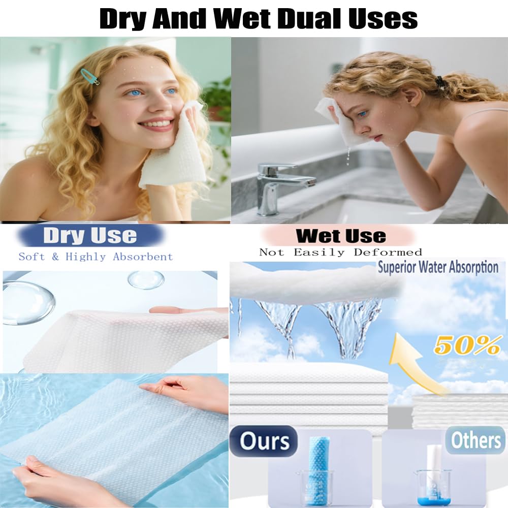 Disposable Cotton Facial Cleansing Dry Wipes White Soft - AM RIGHT THIRTY Official Imagery - 5