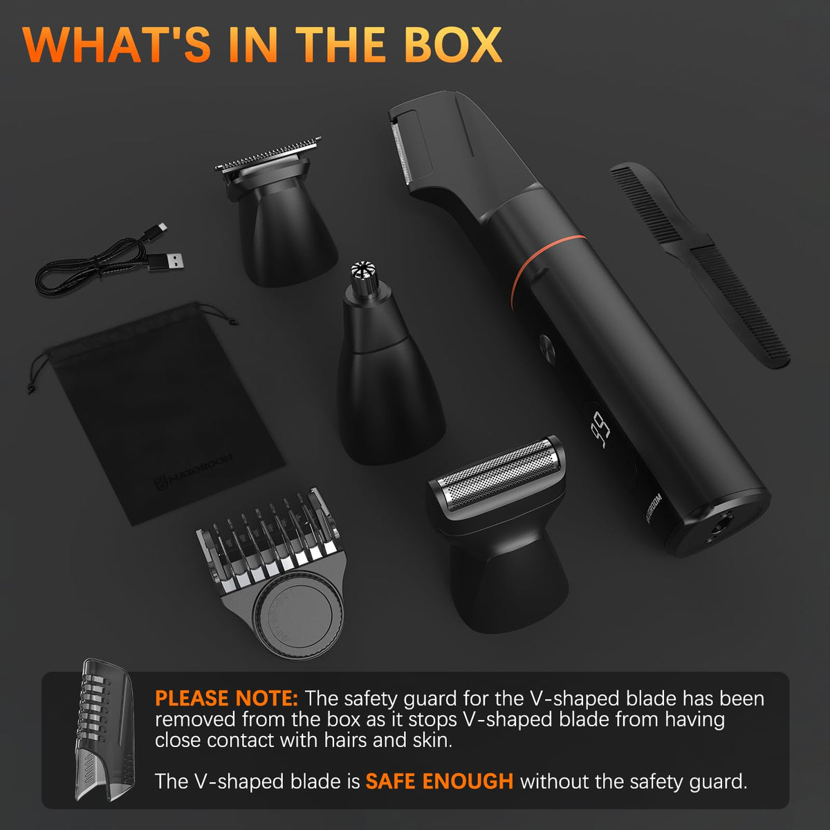 MAXGROOM Manscape Body Hair Trimmer for Men Waterproof Pubic - MAXGROOM Official Imagery - 5