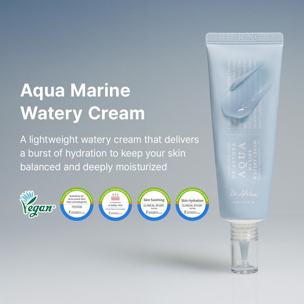 Dr.Althea Aqua Marine Watery Cream, 1.69 Fl Oz, Korean Vegan Skin Care - Dr.Althea Official Product View 3