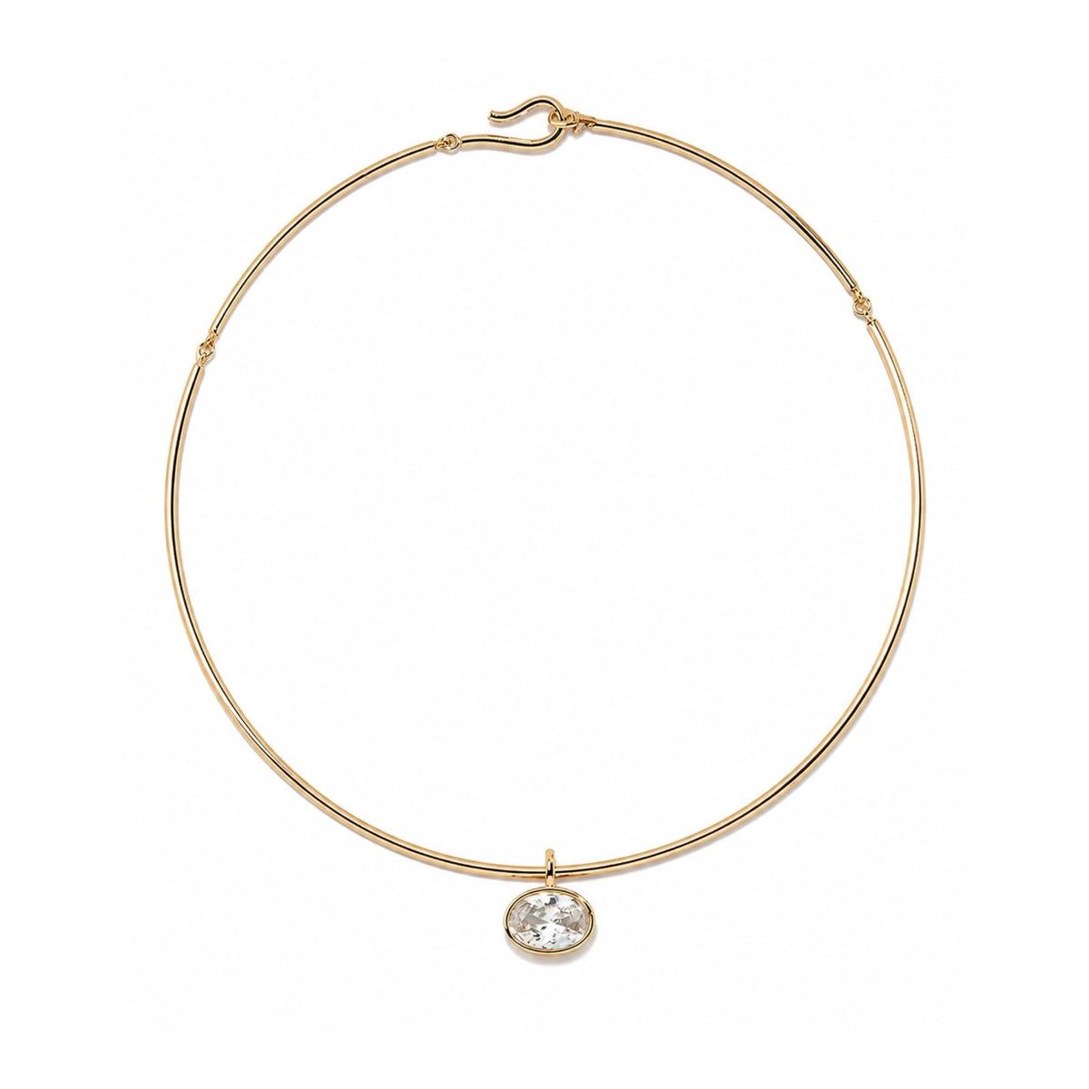 18k Gold Oval Bezel Collar Charm Necklace and Charms - House Of Hunter Official Imagery - 2