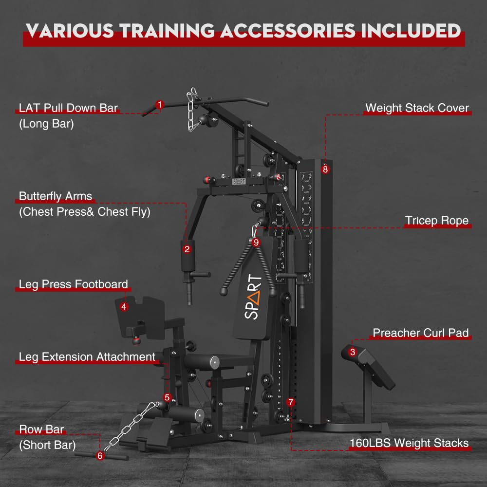 SPART Home Gym Station Multifunctional Home Gym Workout - SPART Official Imagery - 5