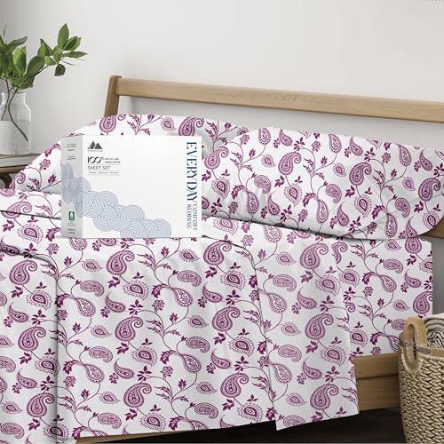 Mayfair Linen 100% Organic Cotton Printed Sheets Twin XL Size - - Product Imagery