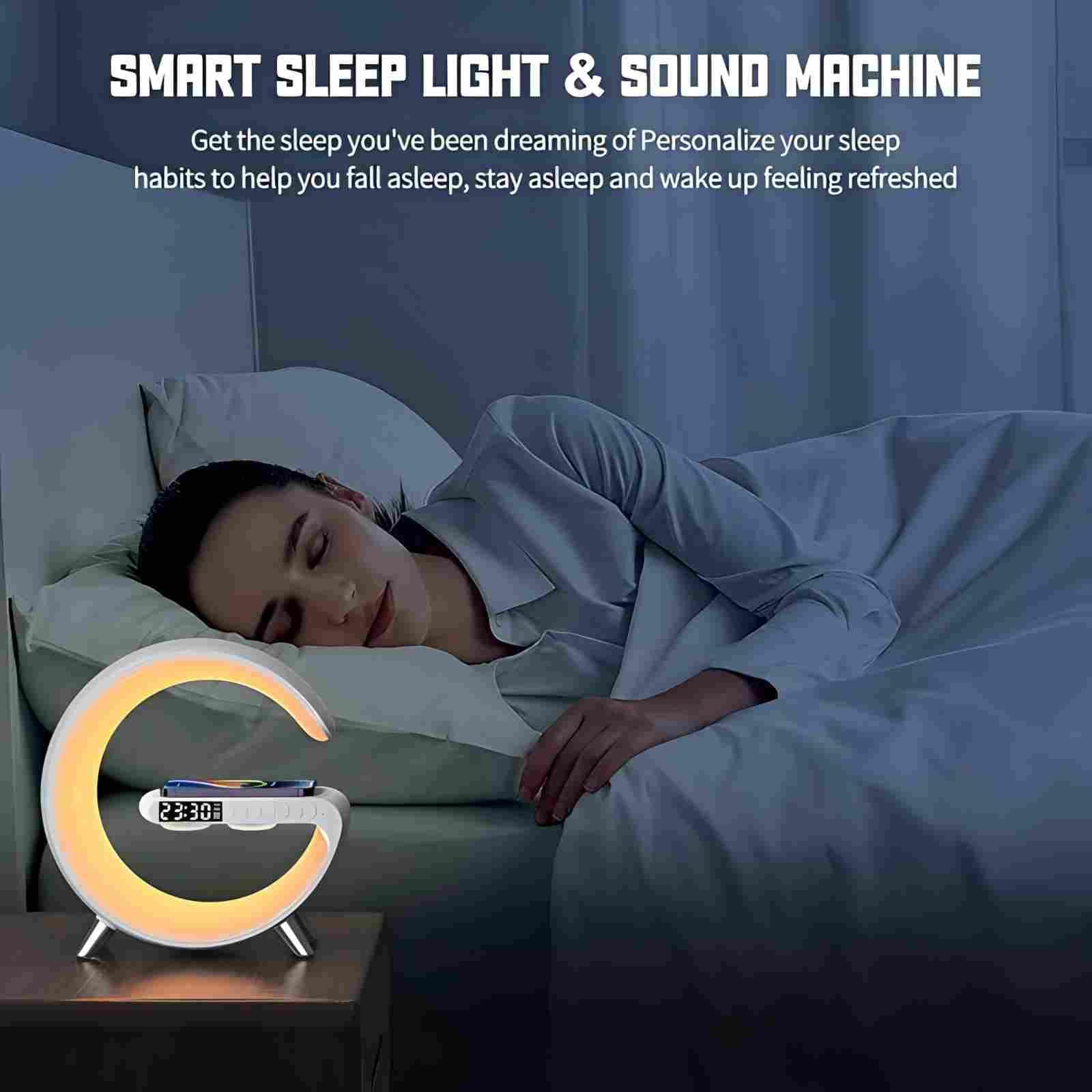 ZORAST BKDRL Bluetooth Speaker Lamp with Wireless Charger, RGB Ni - ZORAST Official Product View 7