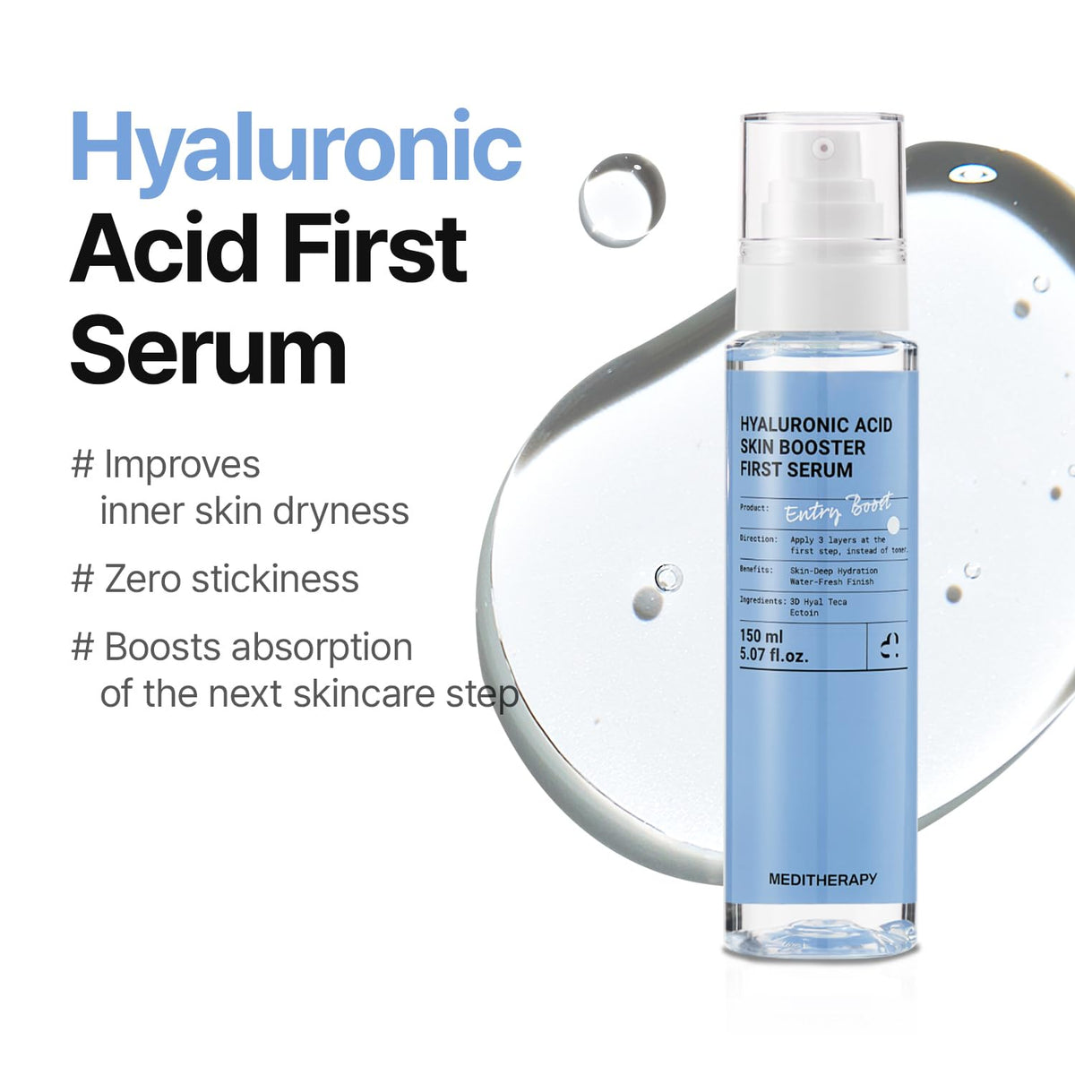 MEDITHERAPY Hyaluronic Acid Serum 5 07 fl oz - MEDITHERAPY Official Product Imagery - 3