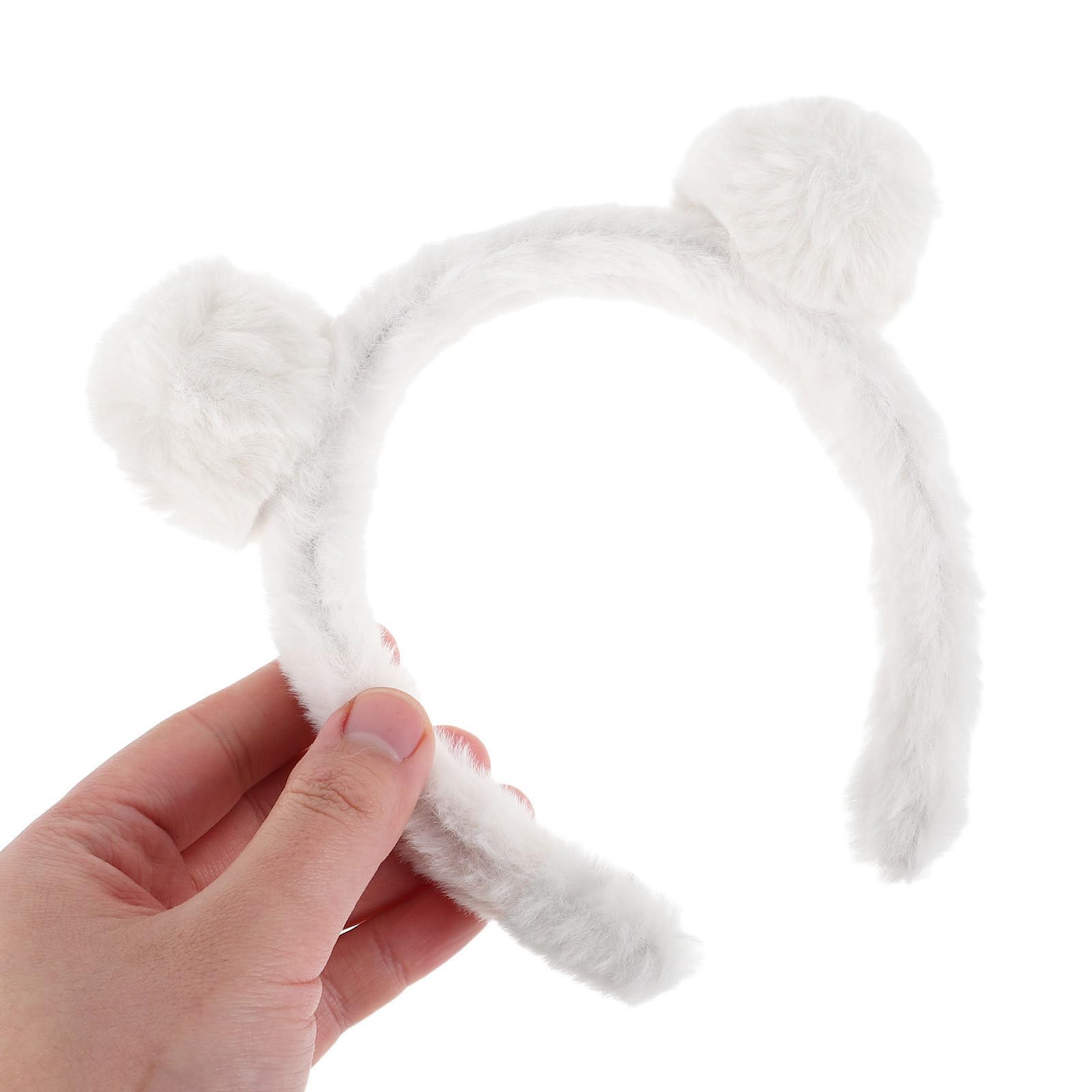 Yardwe plush bear ears headband with cute fluffy design, set of 2 women’s hairbands featuring bear ear embellishments.