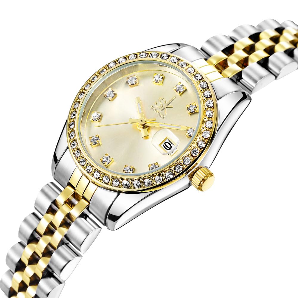SHENGKE Women s Crystal Accented Calendar Watch - SHENGKE Official Imagery - 5