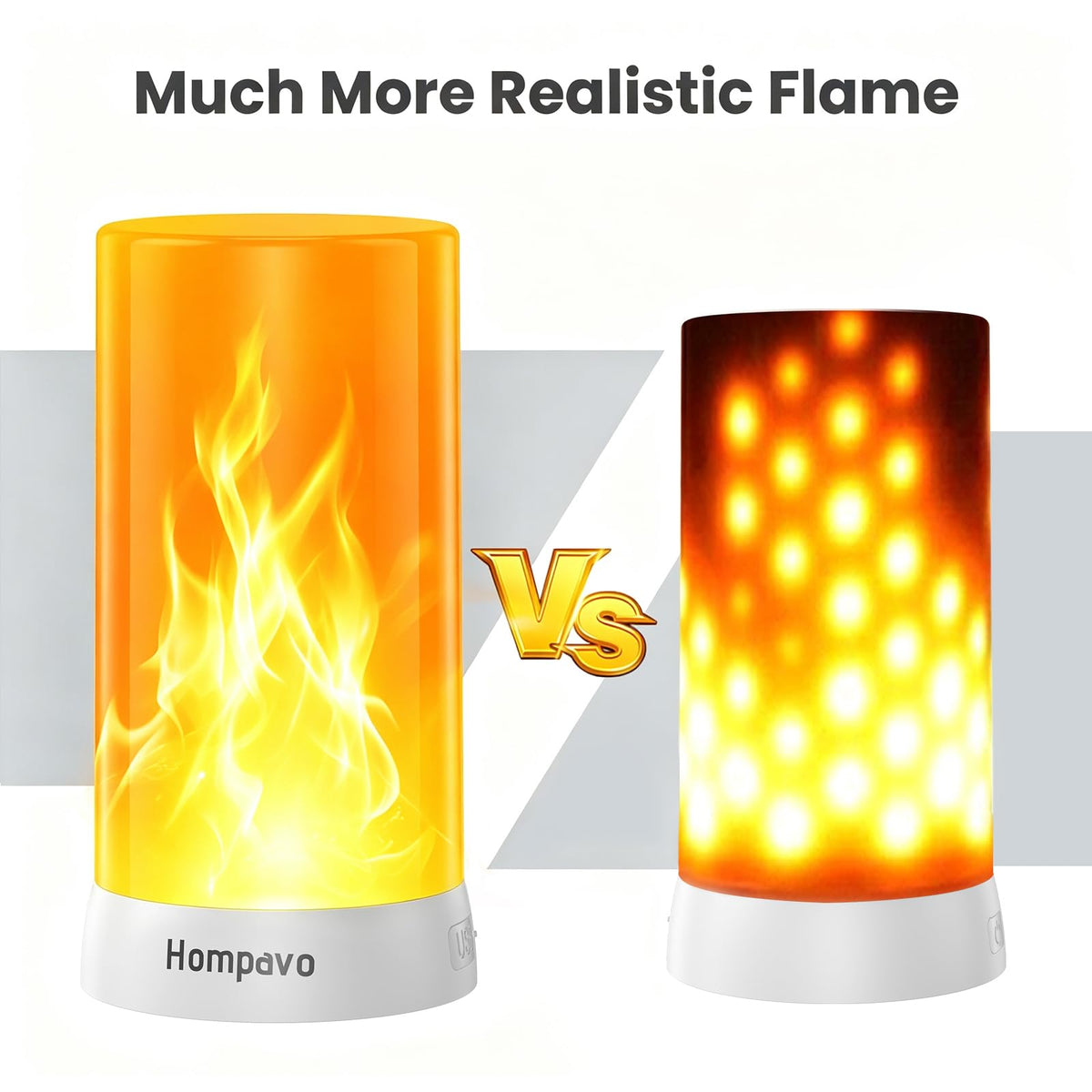 Upgraded Flame Lights with Remote Timer 4 Mode Rechargeable - Hompavo Official Imagery - 5