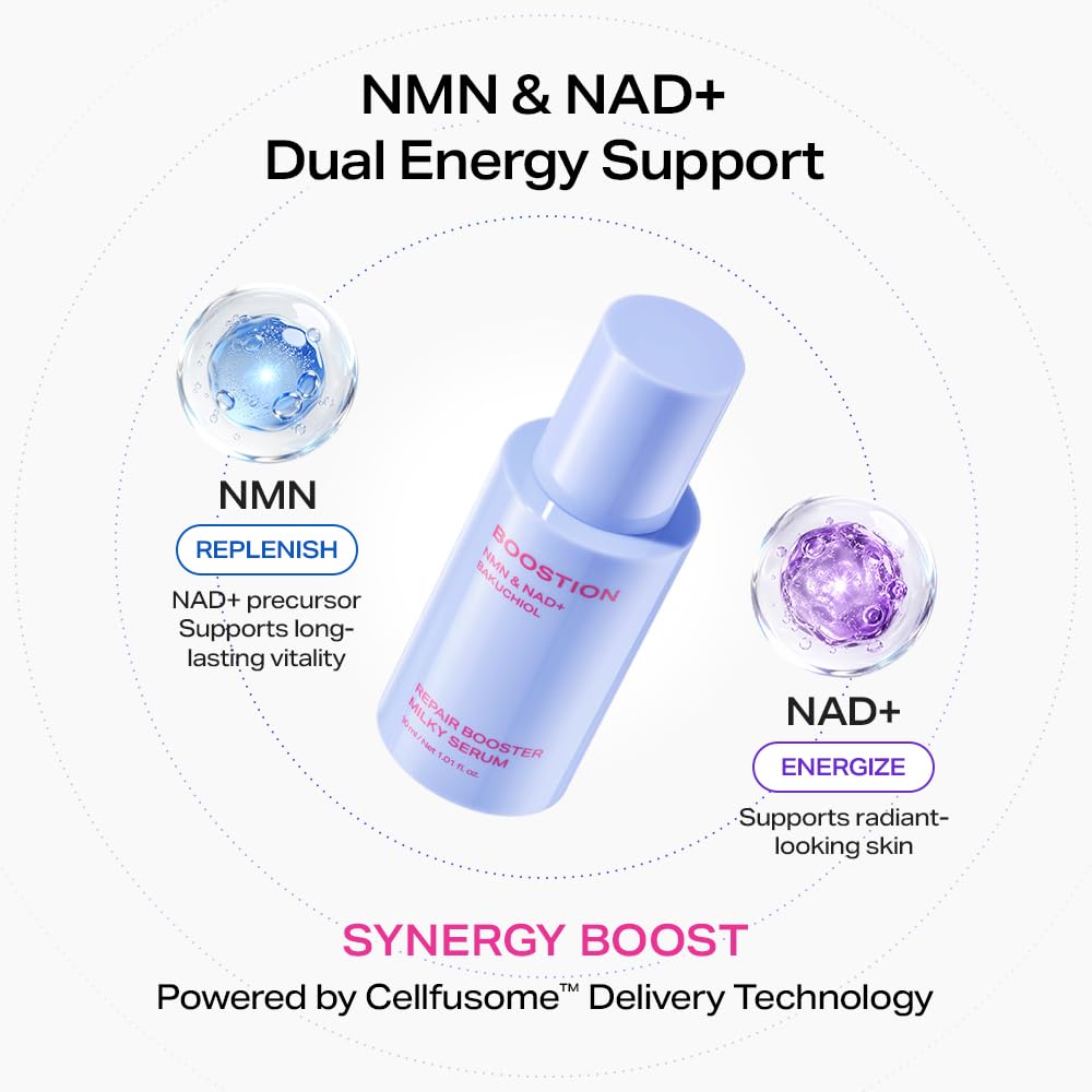 NAD Serum with NMN Bakuchiol for Face Anti Aging Firming - BOOSTION Official Imagery - 7
