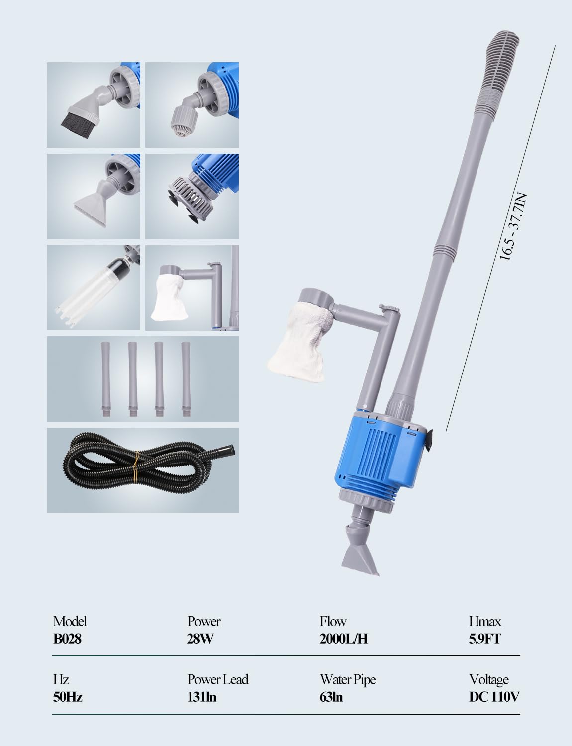 Aquarium Gravel Cleaner - UPETTOOLS Official Imagery - 7