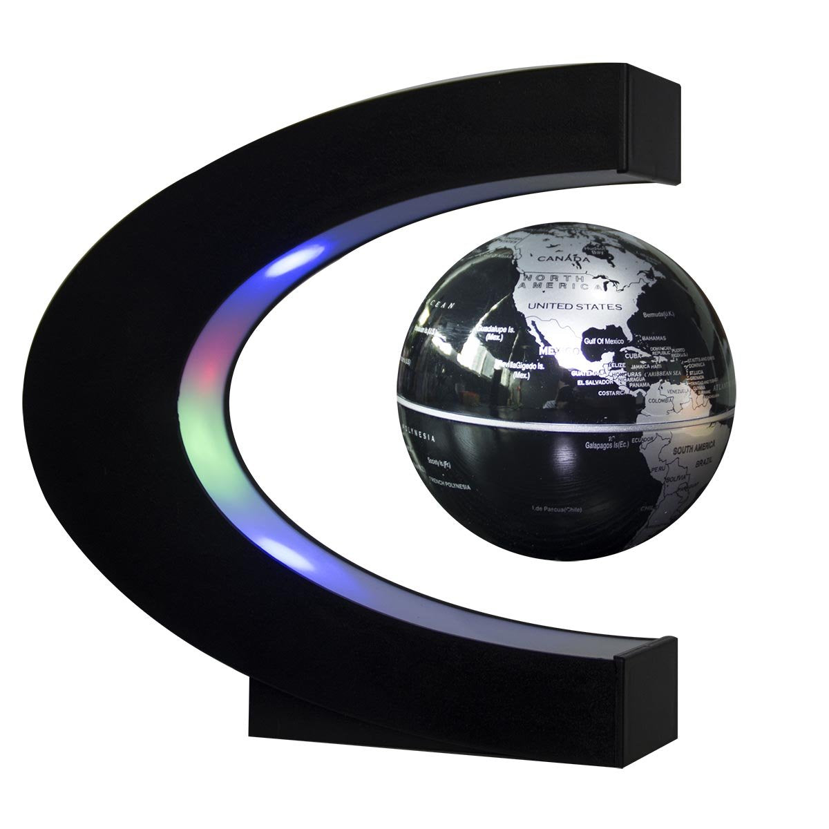 Senders Floating Globe with LED Lights C Shape Magnetic - Senders Official Imagery - 1