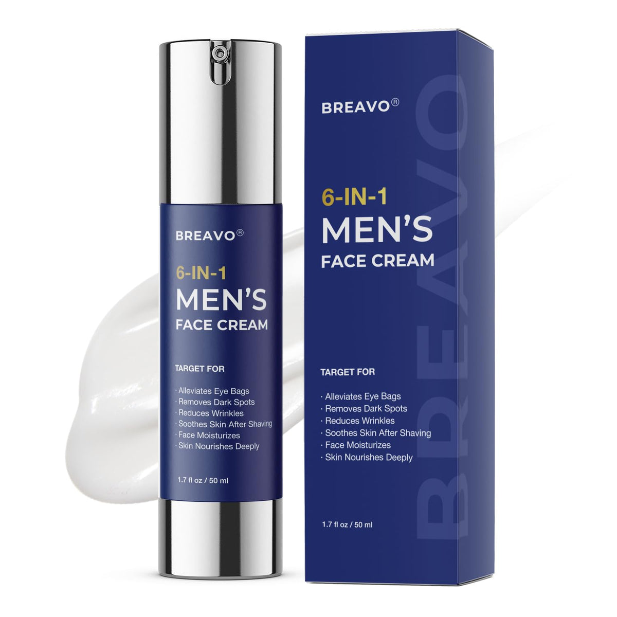 6 in 1 Face Cream for Men 6 in 1 Mens Face Moisturizer Mens - Breavo Official Imagery - 2