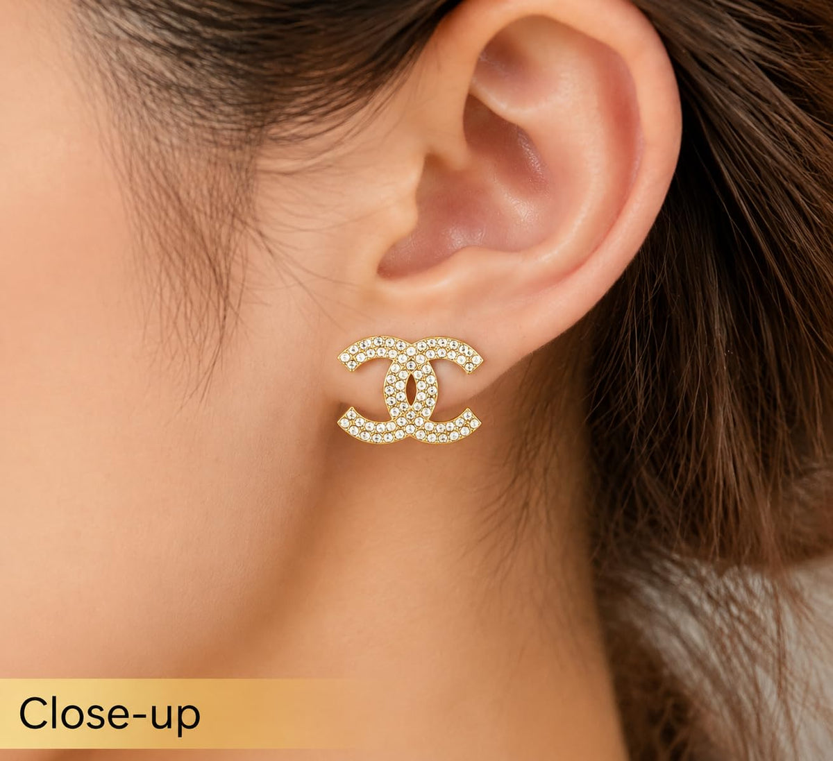 Women s sparkling fully pav set intertwined stud earrings - Premium Selection Official Imagery - 3
