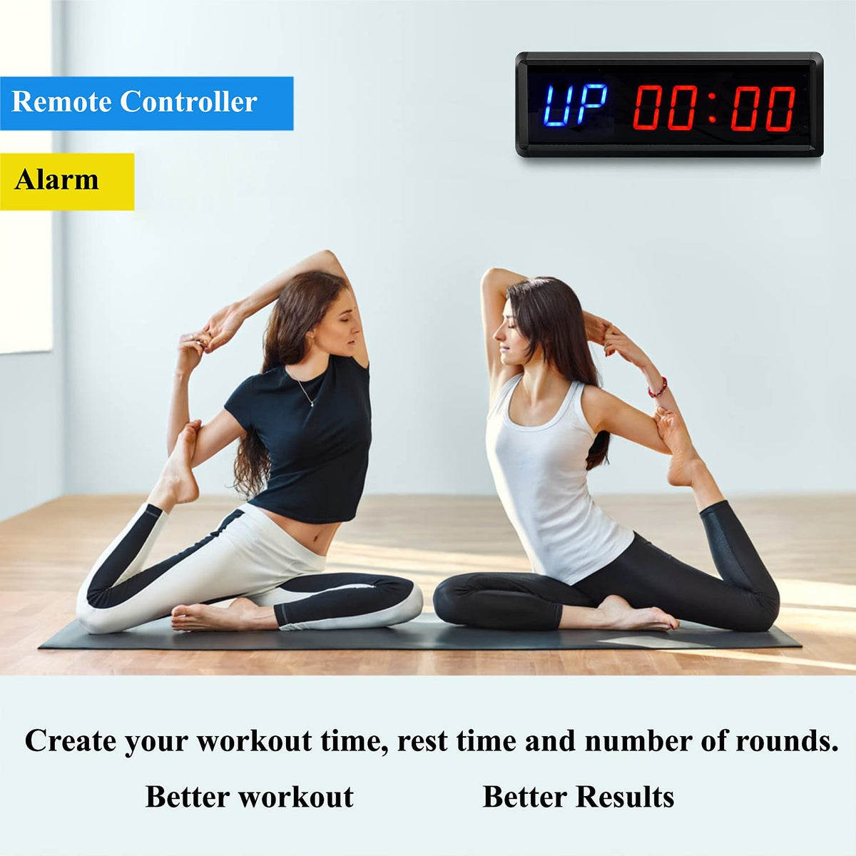 LED Interval Timer Count Down Up Clock Stopwatch with Remote - BTBSIGN Official Imagery - 6