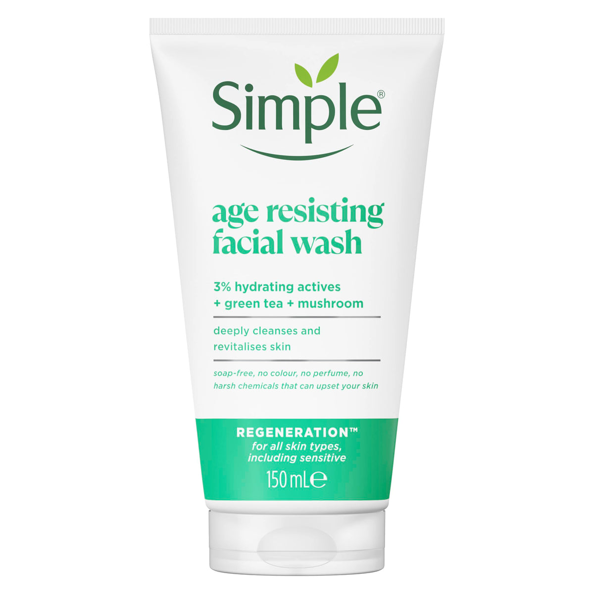 Simple Regeneration Age Resisting Facial Wash 150 ml - by            
		   Simple                 Format: Health and Beauty Official Product Imagery - 1