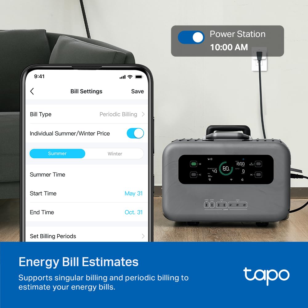 Tapo Smart Plug Wi-Fi, Energy Monitoring, P115 , 15A - Tapo Official Product View 3