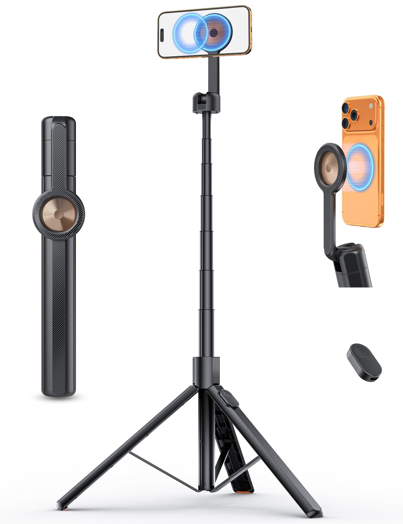 ANXRE Travel Selfie Stick Tripod with Fill Light＆Wireless Detacha by ANXRE - Angle View 10