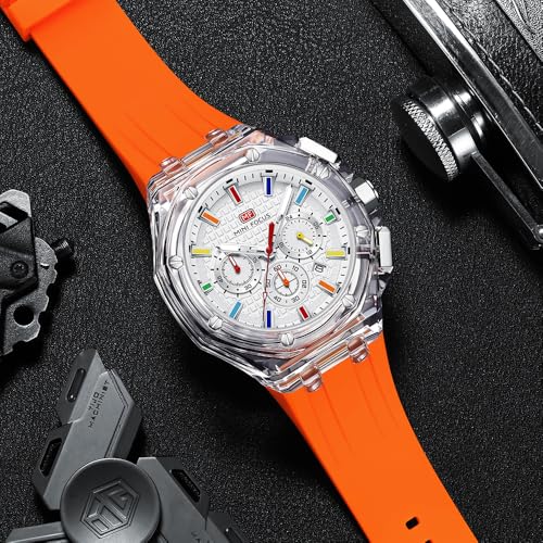 MASTOP Men Watches Multifunction Transparent Analog Display - Product Imagery