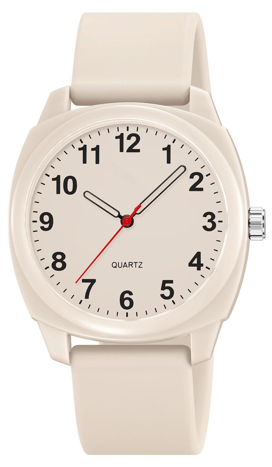 Analog Quartz Watch for Men Women Silicone Band - Product Imagery