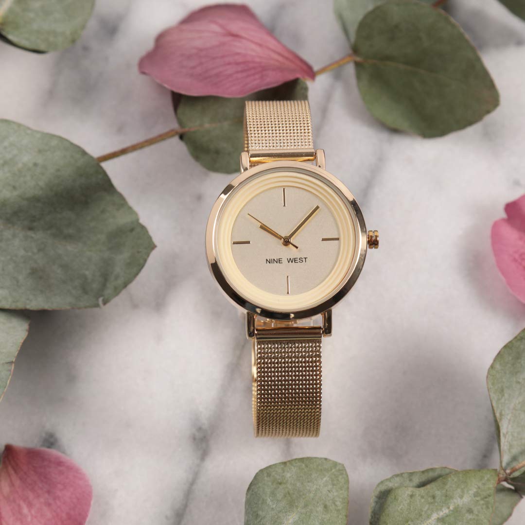 Nine West Women s Mesh Bracelet Watch - Nine West Official Imagery - 6