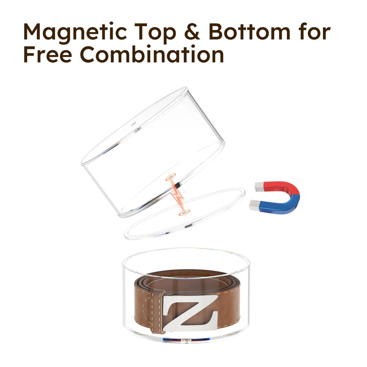 FEMELI Acrylic Belt Storage Organizers For Closet 5 Layer - FEMELI Official Imagery - 5
