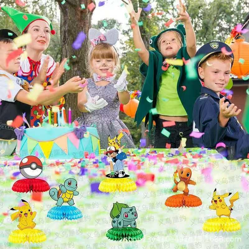 anime Birthday Party Supplies , 9Pcs Honeycomb Centerpieces for - Product Imagery