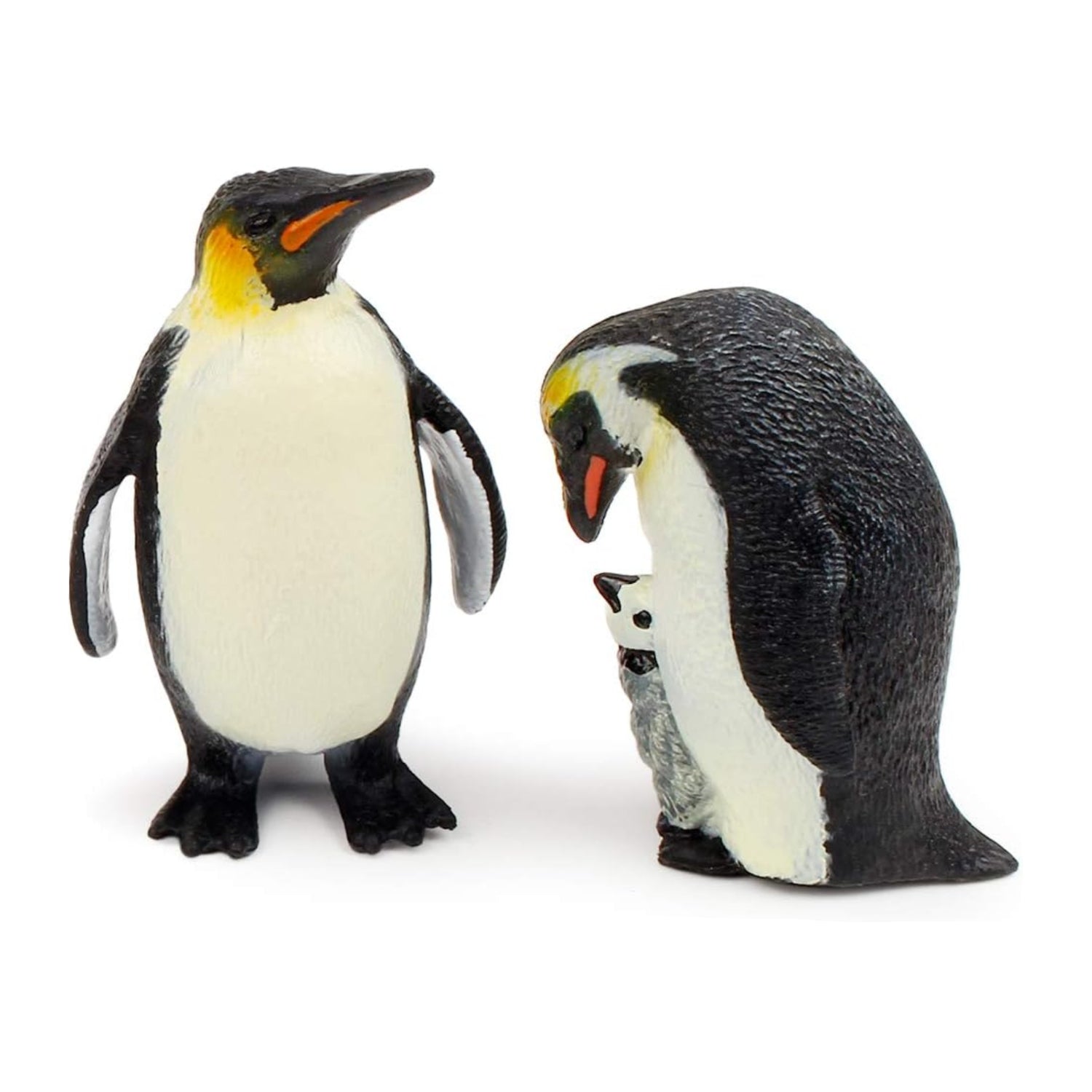 UANDME polar animal toy figurines set featuring polar bear family and emperor penguin family figures on a white background.